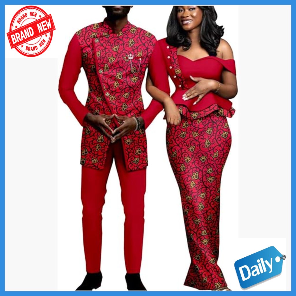 African Print Dress Women's 3xl Cotton Tr Long Sleeve Party Wedding Outfit